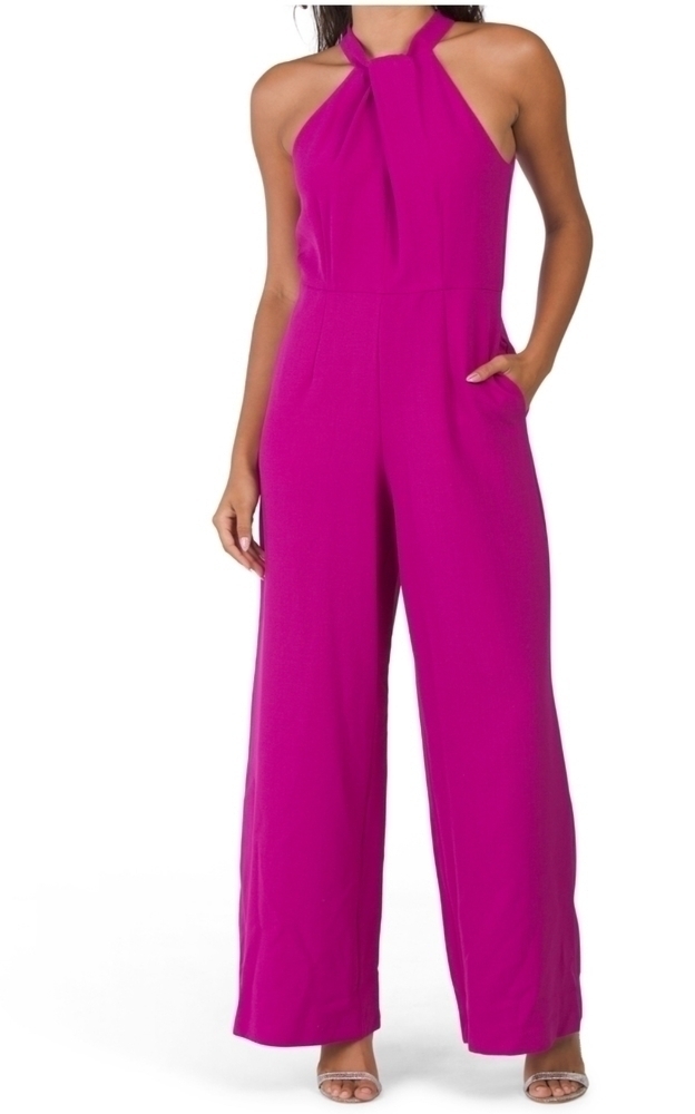 Julia Jordan Women's Orchid Halter Neck jumpsuit